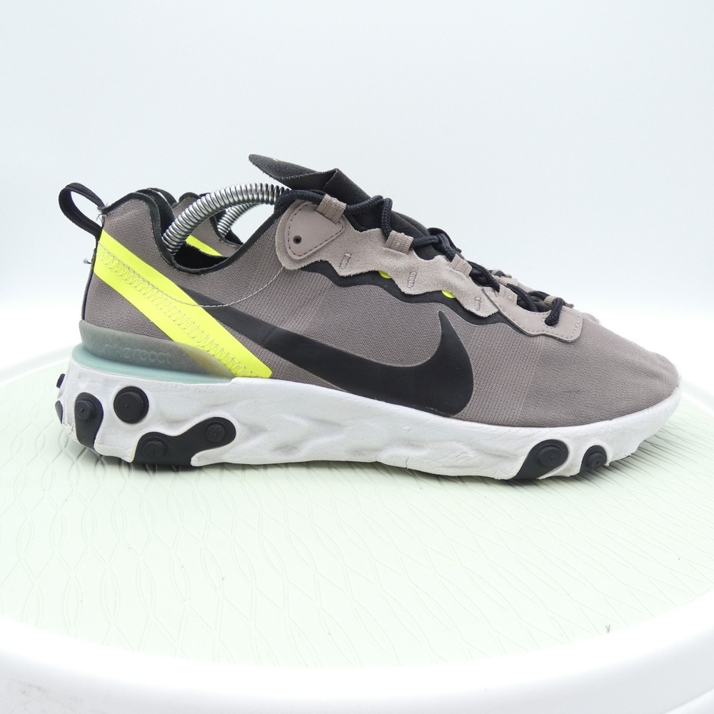 Nike React Element 55 BQ6166-001 Mens US 10.5 Running Shoes Black Gray Sneakers